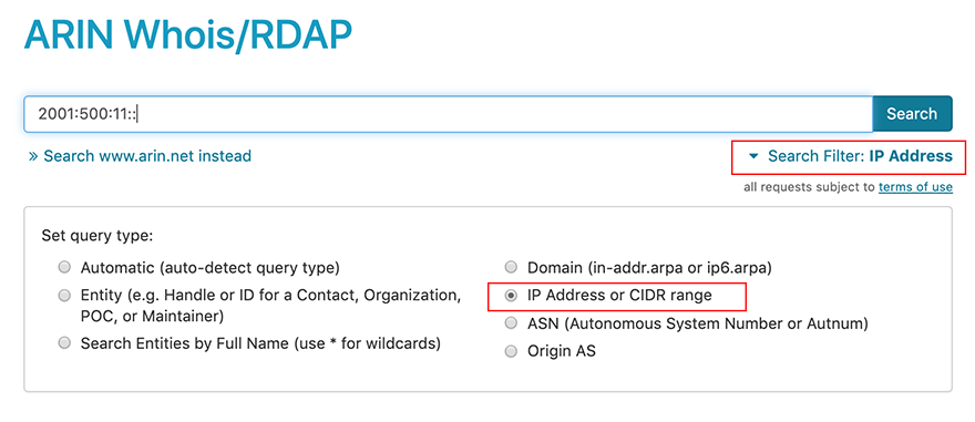 Internet Protocol(IP) WHOIS